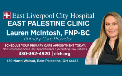 Lauren McIntosh, FNP-BC is taking new patients at East Palestine Clinic