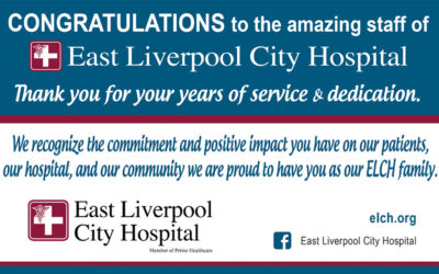 East Liverpool City Hospital congratulates their amazing staff for their years of service & dedication!