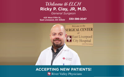 General Surgeon Dr. Ricky Clay, Jr. is accepting new patients at East Liverpool City Hospital!