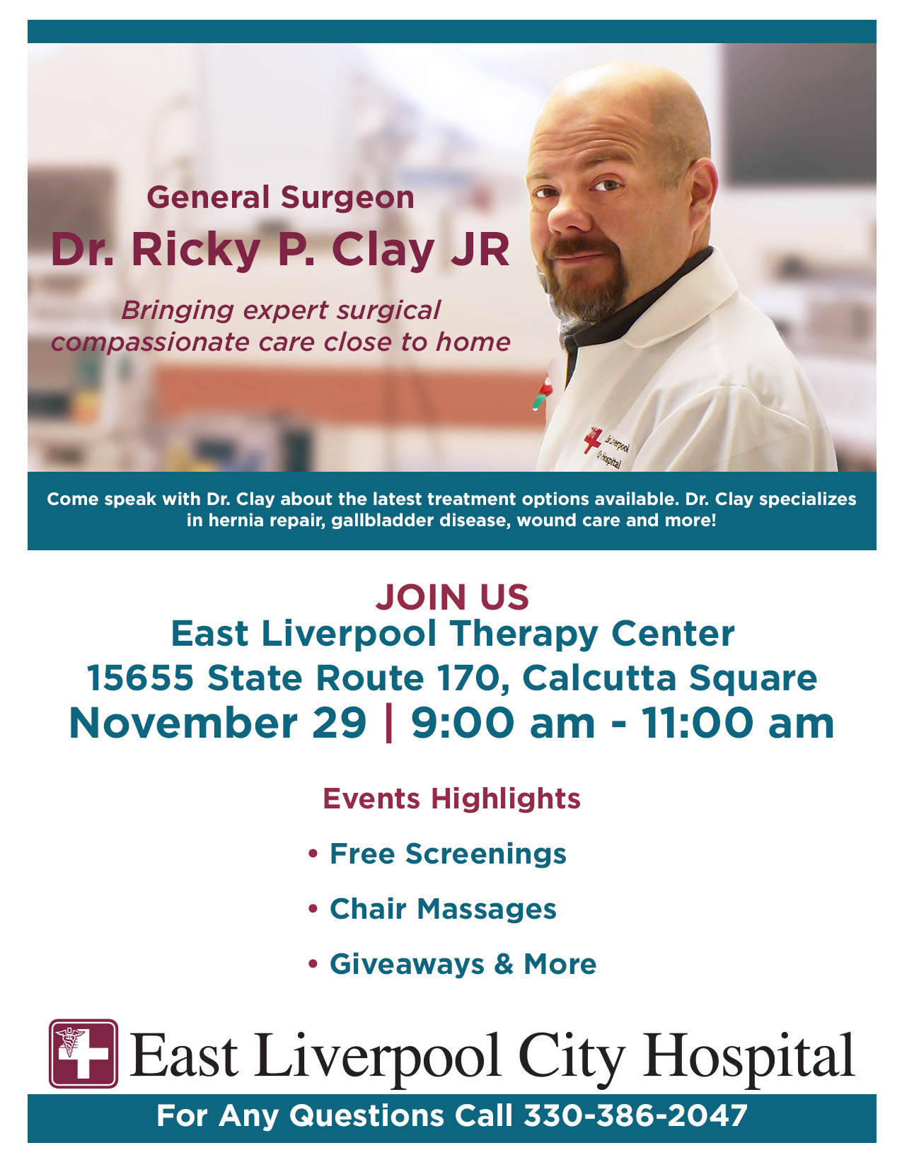 Event Dr Clay - East Liverpool City Hospital