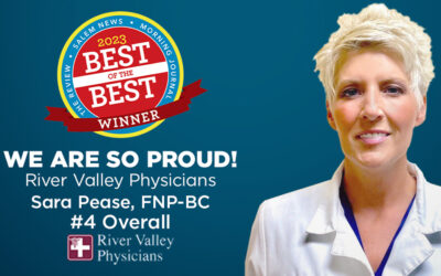 2023 Best Of The Best Winner! We Are So Proud! River Valley Physicians Sara Pease, FNP-BC is #4 Overall