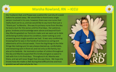 East Liverpool City Hospital congratulate Marsha Rowland, RN – ICCU for achieving The Daisy Award!